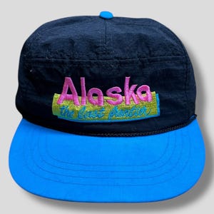 Vintage 80s 90s Alaska “ The Last Frontier “ Strapback Hat