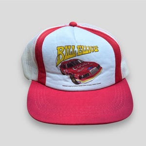 Vintage 80s/90s Bill Elliott NASCAR Racing Snapback Hat – Trucker Cap Memorabilia