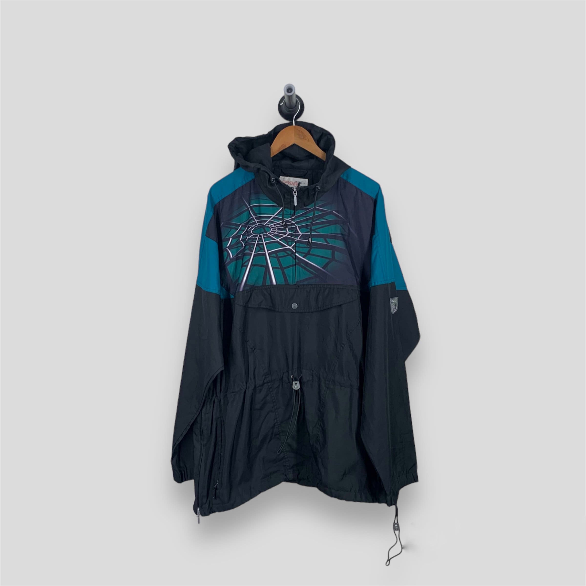 Vintage 90s Spyder Anorak Pullover 1/4 Zip Windbreaker Ski Jacket. Size XL