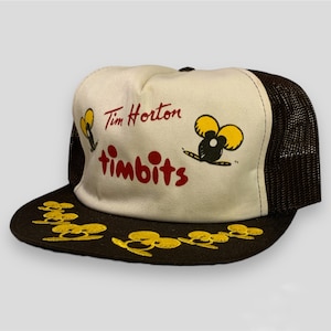 SUPER RARE Vintage 80s Tim Horton Timbits Trucker SnapBack Deadstock