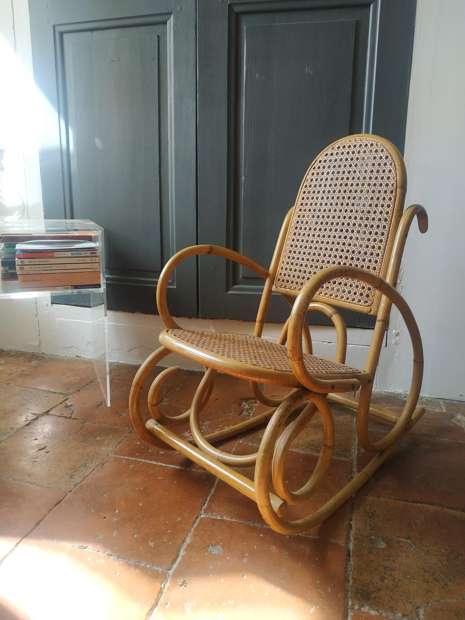 rocking-chair En rotin/Bambou