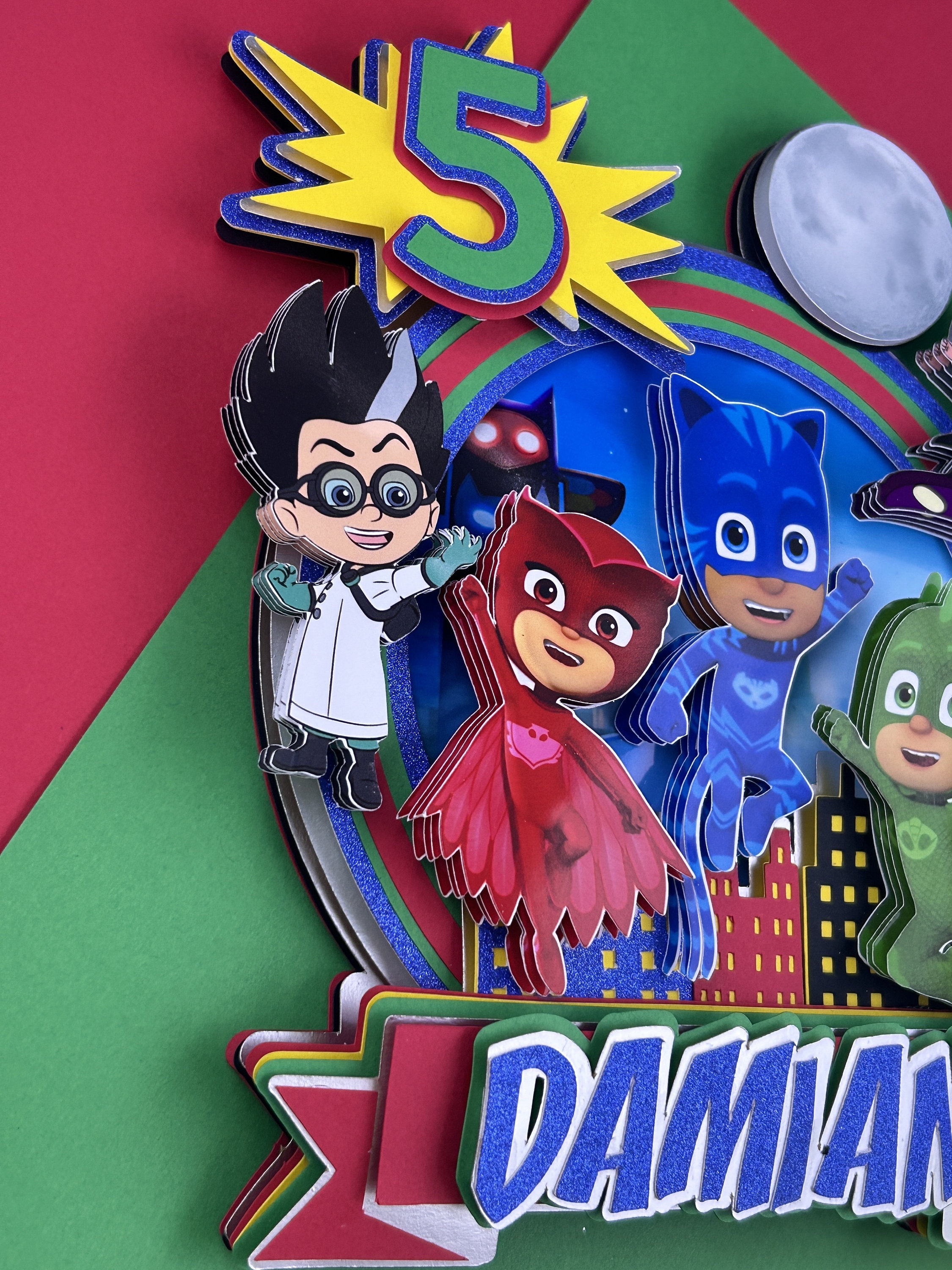 pj mask topper cake