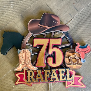 Cowboy Cake Topper | Western Themed Cake Topper | Cowboy Party | Western Birthday