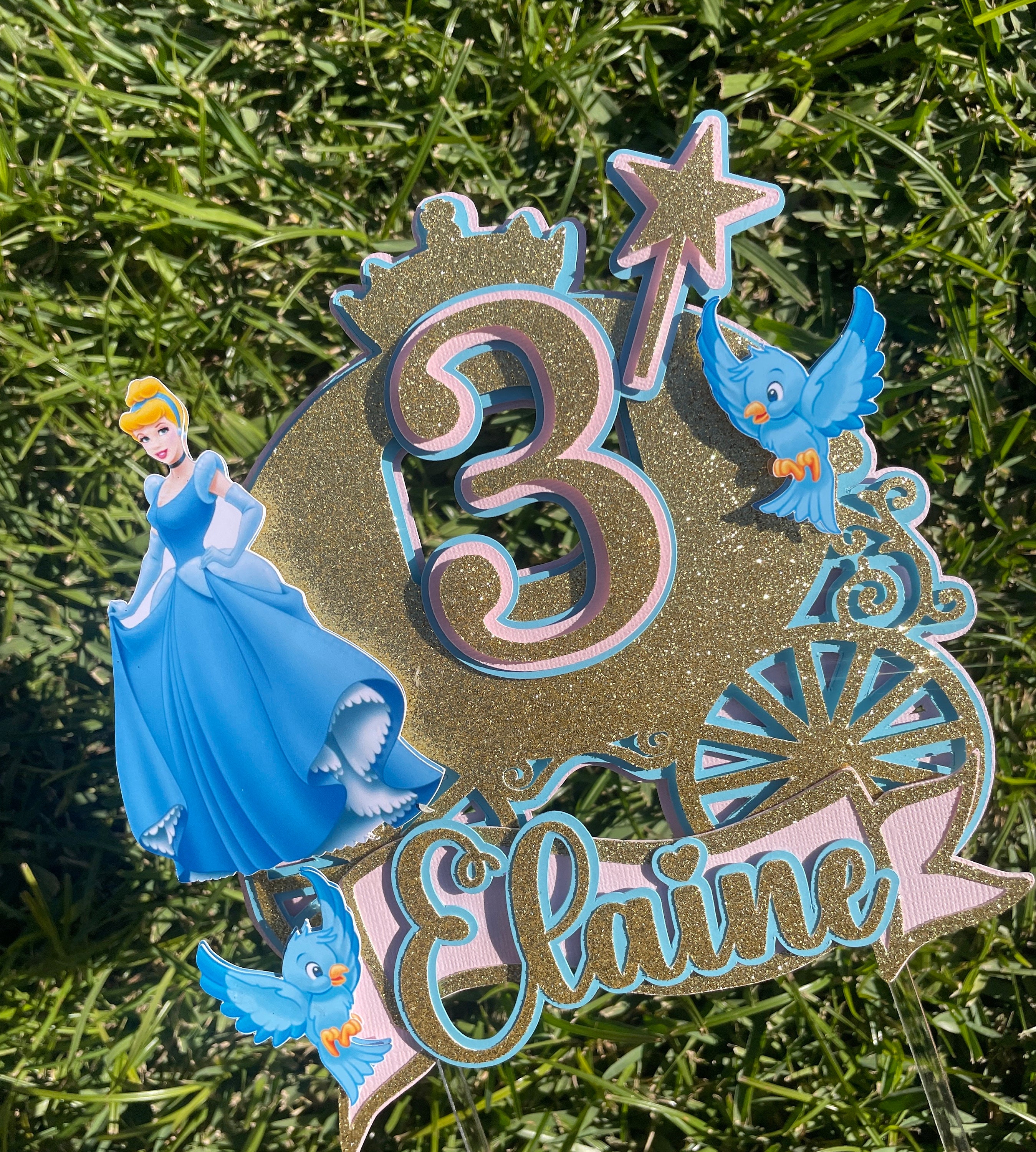 Cinderella Cake Topper | Cinderella Birthday | Cinderella Party - Etsy