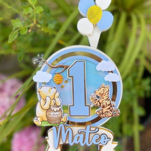 Classic Winnie the Pooh Cake topper | Winnie the Pooh Birthday | Classic Winnie the Pooh Baby