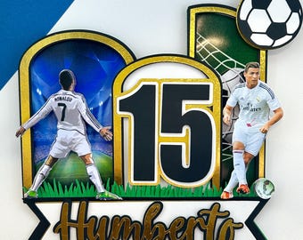 Soccer Cake Topper | Happy Birthday Soccer | Soccer Football Cake Topper Soccer Birthday | Football Party