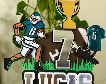 Football  Cake Topper | Happy Birthday Football |  Football Party | Football Birthday Party