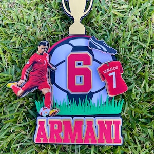 Soccer Cake Topper | Happy Birthday Soccer | Soccer Football Cake Topper Soccer Birthday | Football Party
