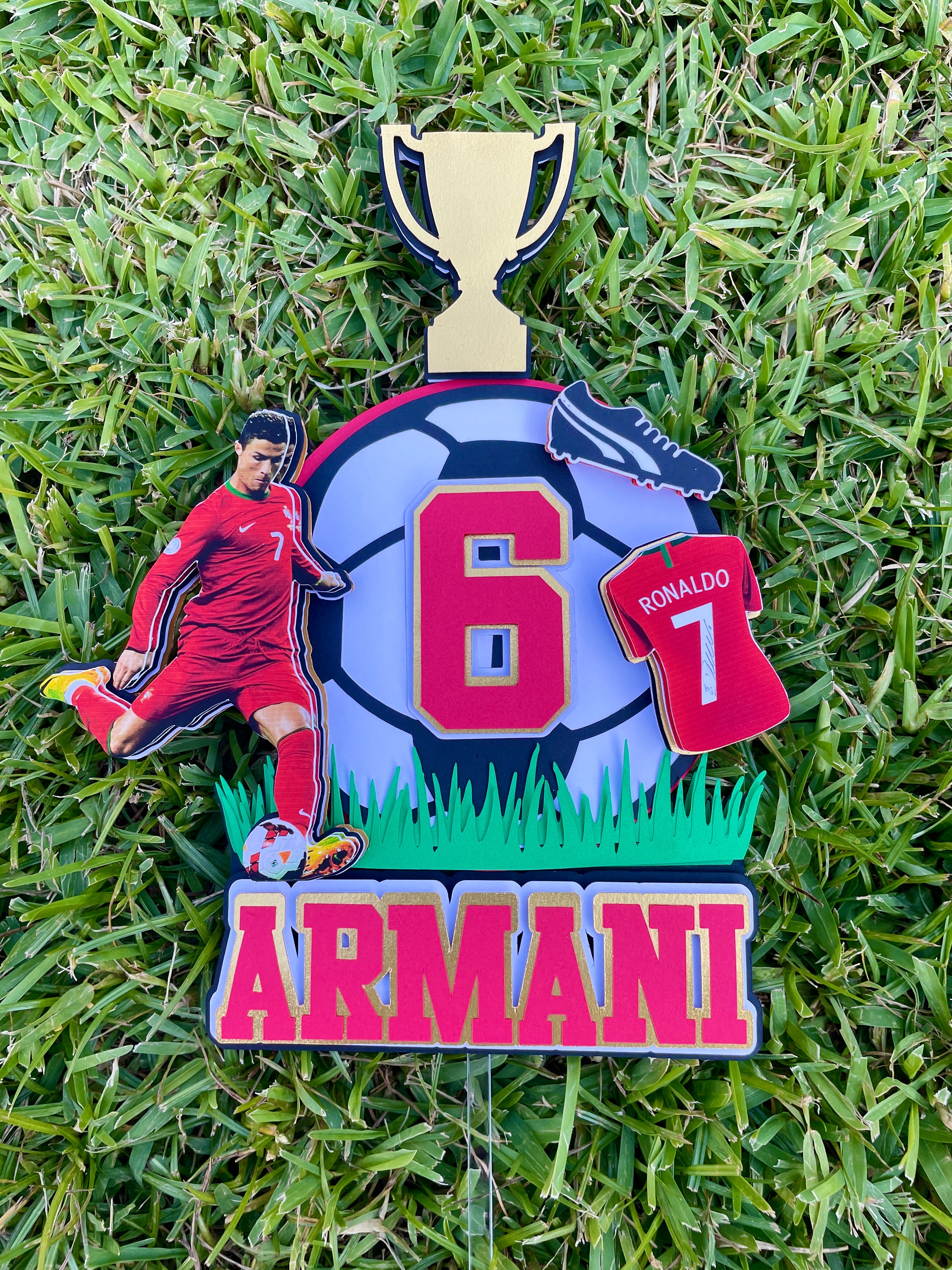 Soccer Cake Topper | Happy Birthday Soccer | Soccer Football Cake Topper Soccer Birthday | Football Party