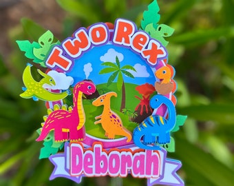 Dinosaur Cake Topper | Dinosaur Birthday |Dinosaur Party | Dinosaur Birthday Party