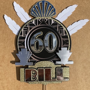 Great Gatsby Cake Topper | Gatsby Cake Topper | 1920&quot; Theme Party | Vintage Cake Topper