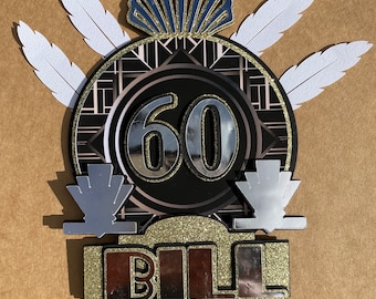 Great Gatsby Cake Topper | Gatsby Cake Topper | 1920" Theme Party | Vintage Cake Topper