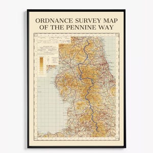 Pennine Way Walking Route Map