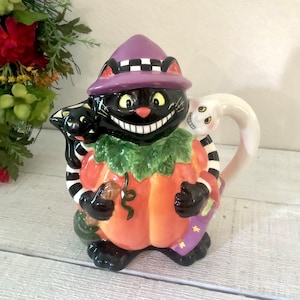Vintage Ceramic Halloween Pitcher