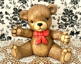 8” Ceramic Holiday Teddy Bear