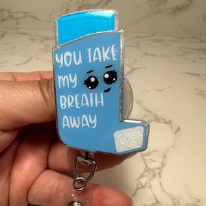 Inhalator Abzeichen Reel, Inhalator Namenshalter, Inhalator Retractable Abzeichen Reel, lustige Abzeichen Reel, Humor Abzeichen Reel, Abzeichen Reel lustig