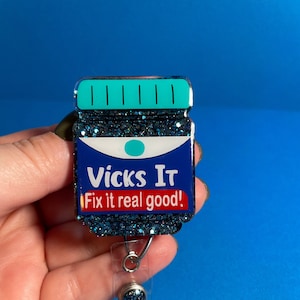 Vicks It Badge Reel - Sana Sana Colita de Rana - Hispanic Badge Reels - Nurse Badge Reel - Fun Badge Reels - Latino Badge Reels - Nurse - RN