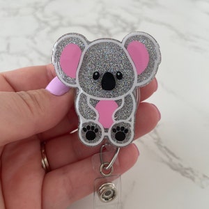Baby Koala Badge Reel - Retractable Badge Reels - Nurse Badge Reel - Fun Badge Reels - Animals Badge Reels - Nurse - RN