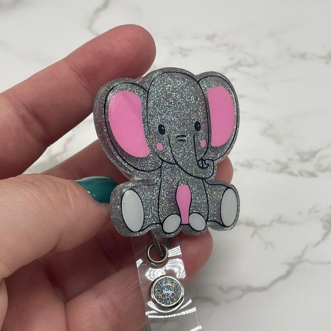 Elephant Badge Reel Cute Elephant Badge Reel Badge Reel - Etsy