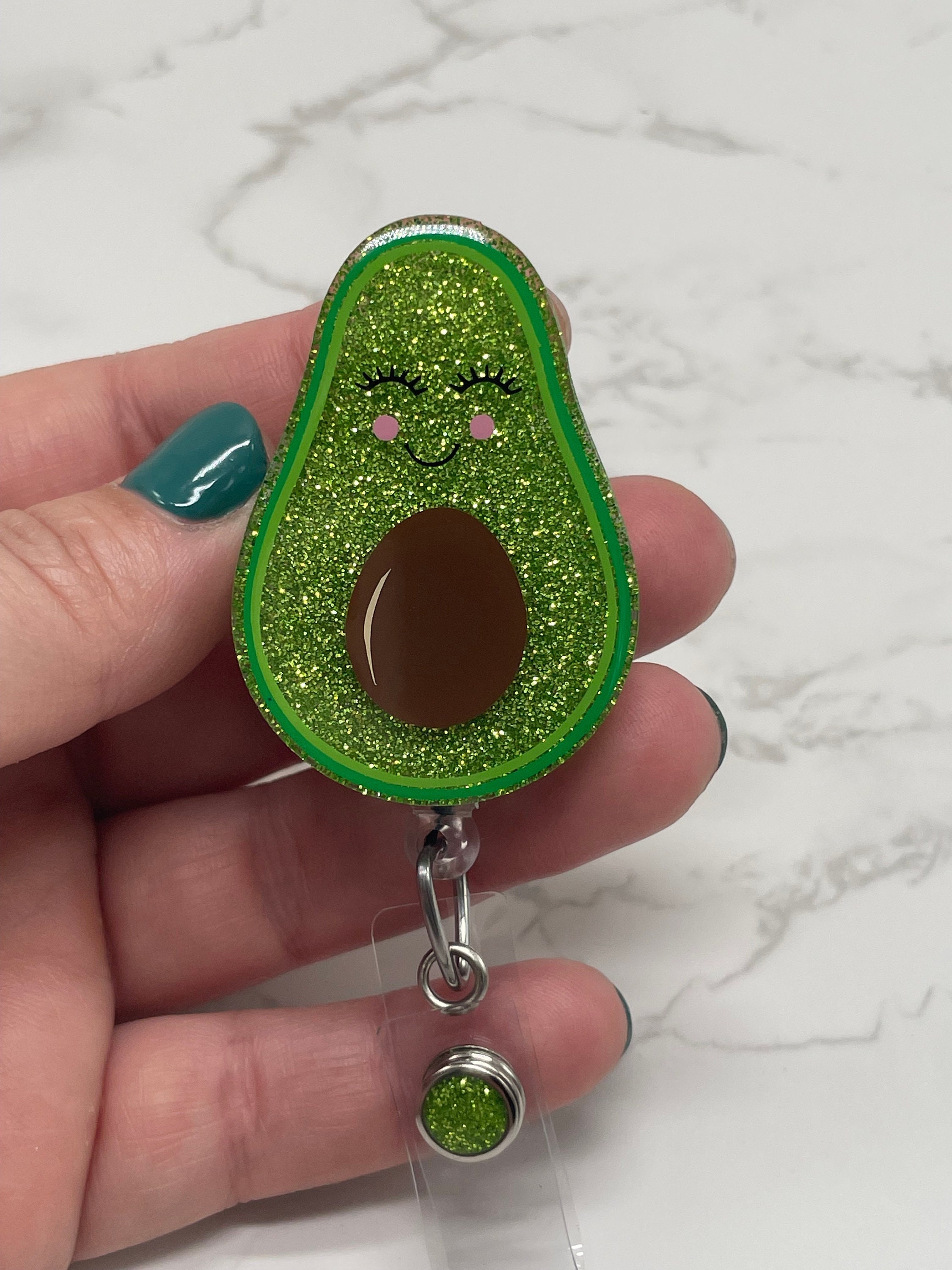 Avocado Badge Reel - Avocado ID Badge Reel - Nurse Badge Reel - Medical Badge Reel - Cute Badge Reel - Fun Badge Reel - Made to Order