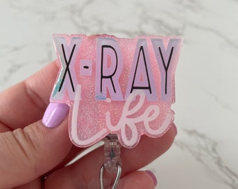 X-Ray Life Badge Reel , X-Ray Technician Badge Reel, X-Ray Tech, X-Ray Technician, Retractable Badge Reel, Radiology Life, Radiology Student
