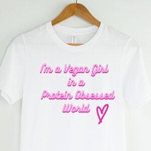 Vegan T-Shirt Girly Vegan Shirt Funny Vegan T-Shirt Plant Based Shirt Vegetarian Shirt Parody T-Shirt Vegan Girl Shirt Funny Barbie Shirt
