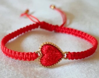 Pulsera macramé | Red Velvet