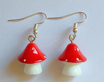 Flora Earrings | Cute Mushroom