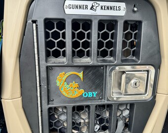 Personalized Gunner G1 Kennel Name Plate | Custom Crate Name Tag | 3D Printed