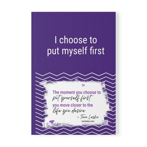 I choose to put myself first Softcover Notebook A5 image 1