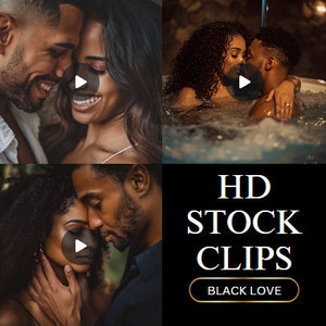 GIF Black Love & Stock Photos | Black African American Couples in Love | Ideal for Ads, Reels, TikTok, Animated Book Covers |