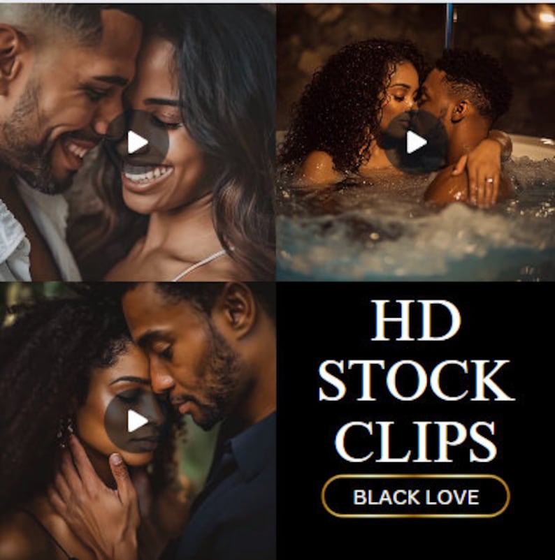 GIF Black Love & Stock Photos | Black African American Couples in Love