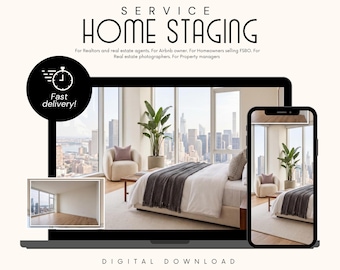 Virtual Airbnb Home Staging – Digital Event Venue Space Flip Mockups, AI Furnishings,  Real Estate Mockups (Digital Delivery)