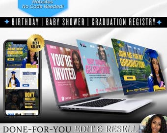 Canva Website, Passive Income, Digital Product Business, Resell Rights, Editable Templates, Plug Play, Gift Registry, PLR, Instant Download