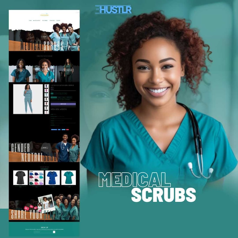 Medical Scrubs Shopify Dropshipping Store Dropship Vendor Side Hustle