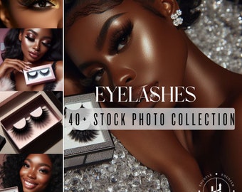 Mink Eyelashes Beauty Stock Images | INSTANT DOWNLOAD | Melanin Stock Images | Product Marketing | AI Generated Images | Lash Model Photos