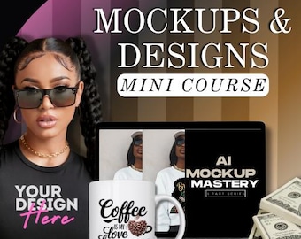 AI Mockup Design, Print on Demand, Custom Hoodies T-Shirts, Digital Product Business, Monetize PNG Designs, Artificial Intelligence Mockups