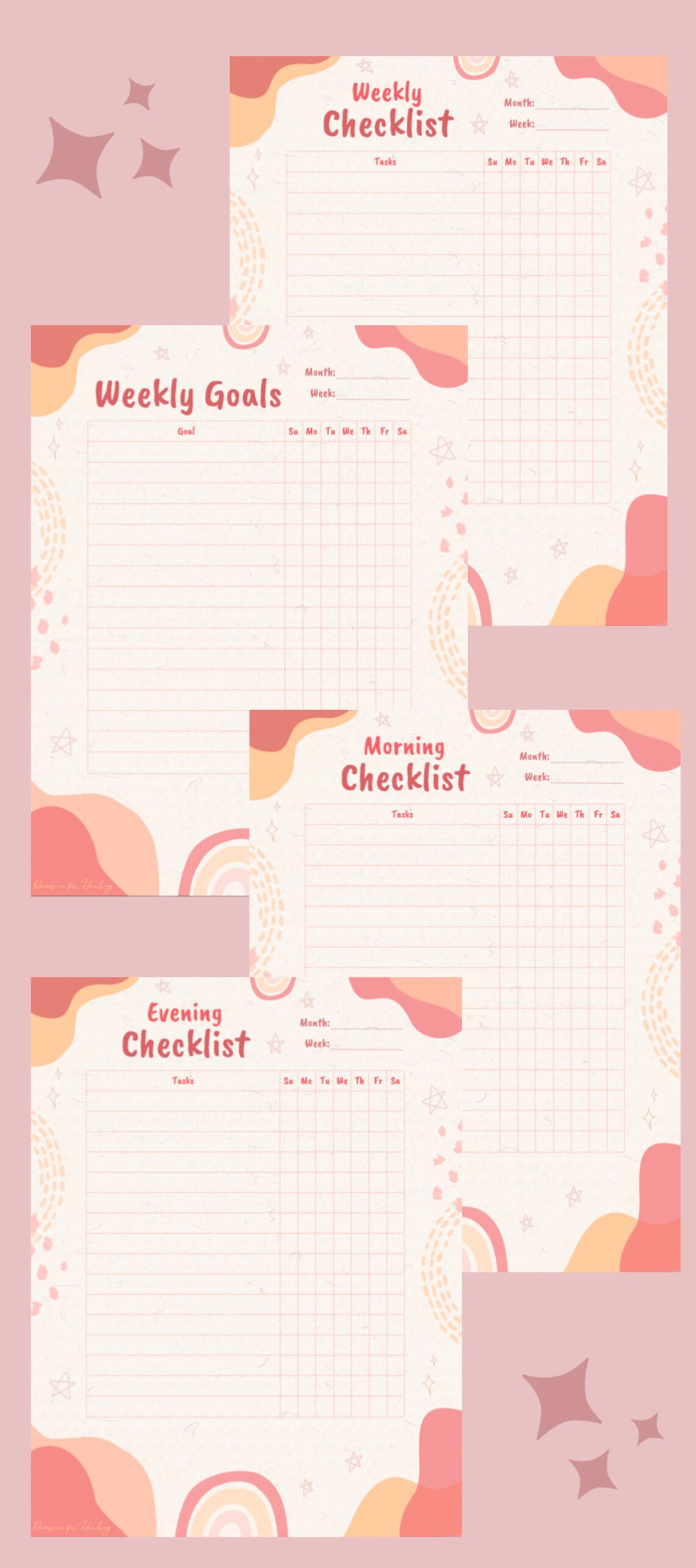 Planning Checklist Handout PRINTABLE | Morning + Evening Checklist ...