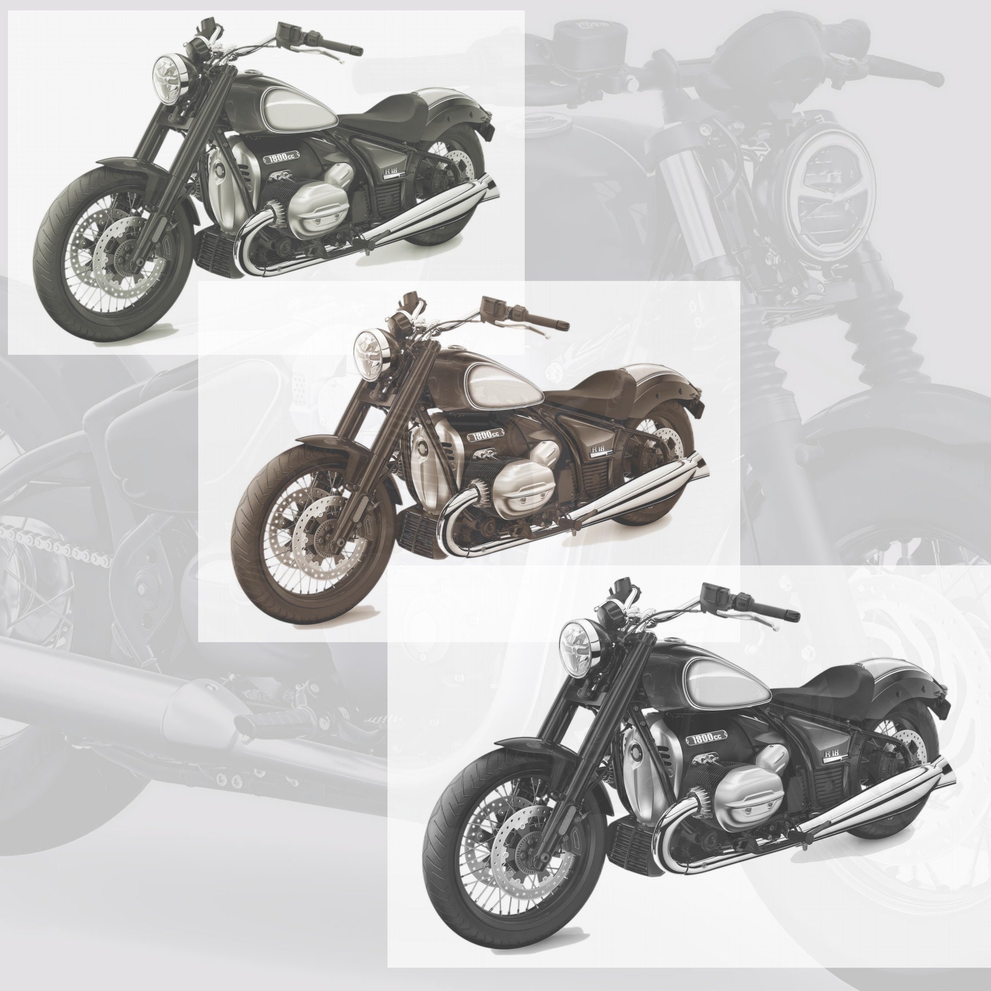 BMW R18, Three Color Variants, Printable Download and Print Poster - Etsy
