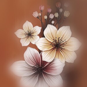 Flowers abstract on poster