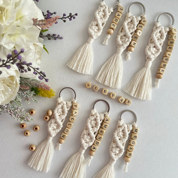 Portachiavi Per Damigella D'Onore Con Incisione "Thank You For Standing By My Side" - Regalo Di Ringraziamento Per Sposa, In Sacchetto Di Velluto