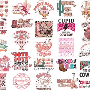 Vintage-Inspired Valentine Card Stuck On You Cowgirl Cute Silly