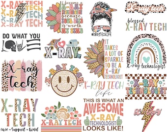 X-ray Tech Svg Png Bundle Registered Future Tech Life A lot Of Sparkle Awesome X-ray Tech Bolt Rainbow Sunflower Leopard Print