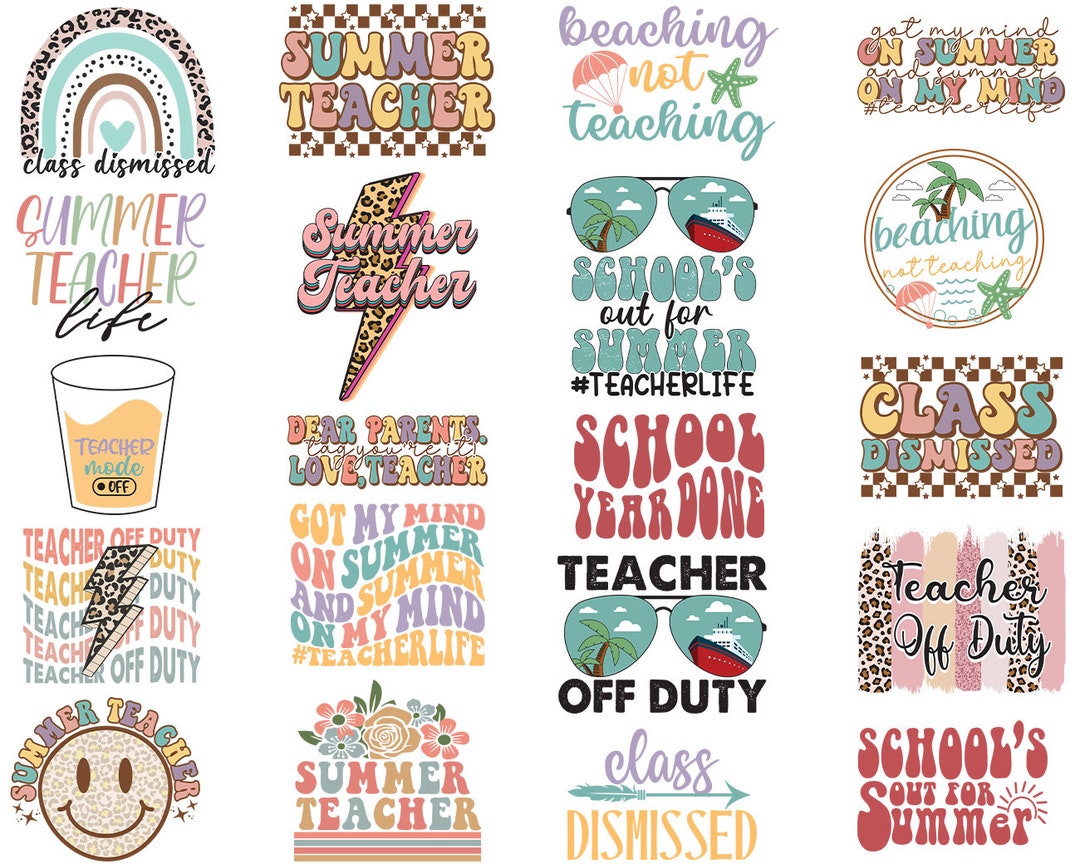 Summer Teacher Svg Png Bundle Teacherlife off Duty Future Gigi Class ...