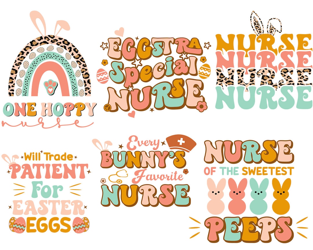 Nurse Easter Svg Png Bunny Favorite Hoppy Nurse Eggstra Special