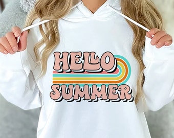 Hello Summer Svg Png Sublimation Welcome Summer Sunshine Summertime Retro Vintage Beach Vibes Png Design Digital Download