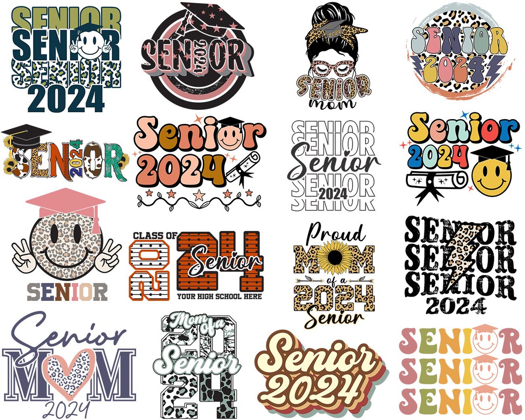 Senior 2024 Svg Png Bundle Graduation Class of 2024 Proud Senior Mom ...