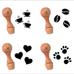 Mini stamp  / Loyalty Card Stamp / coffee stamp / heart stamp / dog paw stamp / handmade stamp / Pet Stamp / Small Business Supplies