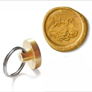 Timbro in ceralacca personalizzato con iniziali / Sigillo per invito di nozze personalizzato / Timbro in ceralacca con monogramma / Decorazione per buste e regali