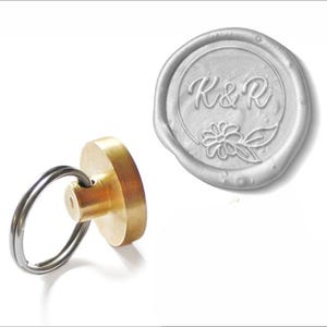 Timbro di ceralacca personalizzato con iniziali / Sigillo di invito di nozze personalizzato / Timbro di ceralacca monogramma / Decorazione di buste, regali e certificati